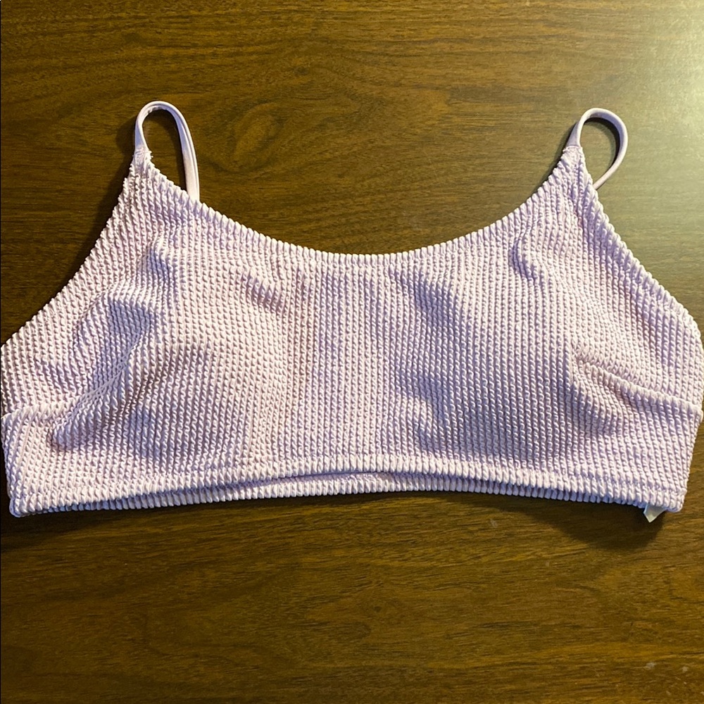 Lilac Textured Bikini Top